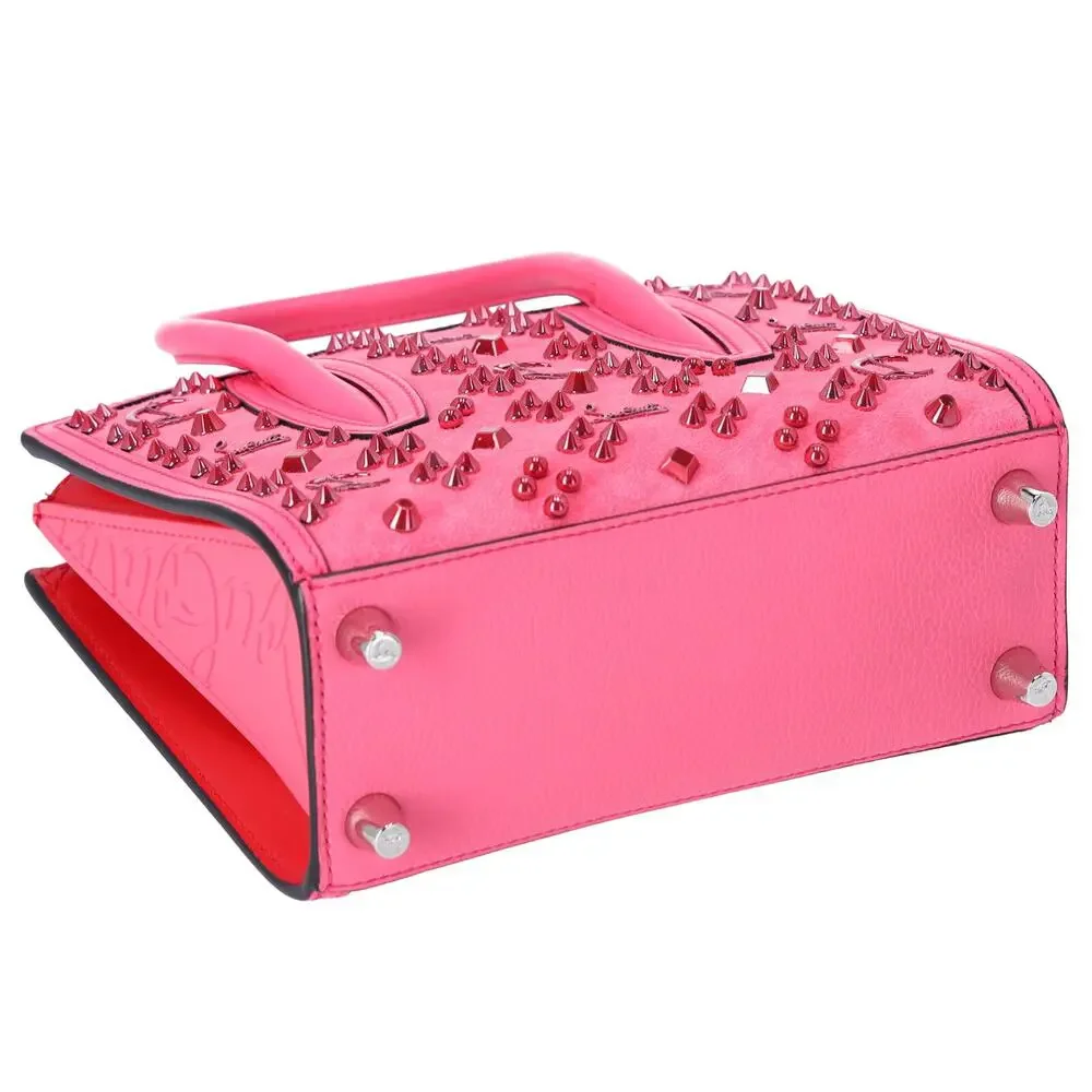 Christian Louboutin Studded Paloma S Small Handbag Shoulder Bag Pink 241213N